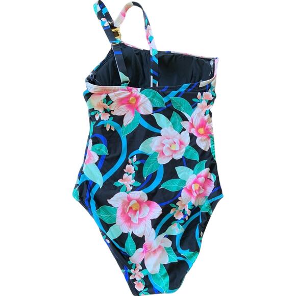 La Blanca Nightfall One Shoulder One Piece Swimsuit Size Small NWT Retail $130 - Picture 4 of 11